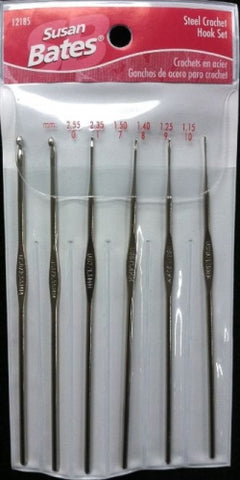 Susan Bates Steel Crochet Hook Set