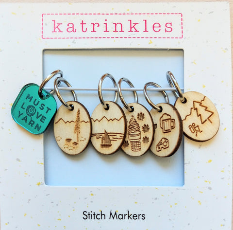 Katrinkles Custom Vermont Stitch Marker Sets